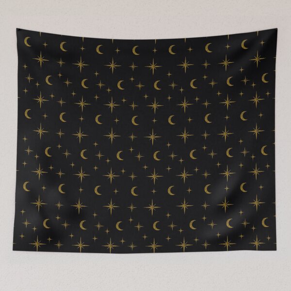 Item preview, Golden stars and moon designed and sold by MagicOpossum.
