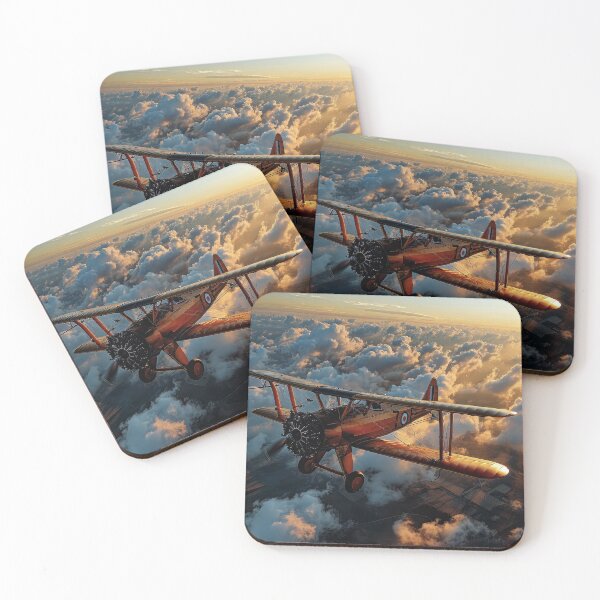 Item preview, A Biplane Flying Above the Clouds - Landscape designed and sold by jecphotography and art.