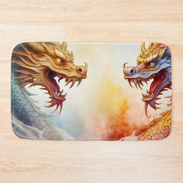 Item preview, Dragon Confrontation in Watercolor designed and sold by DLRand.