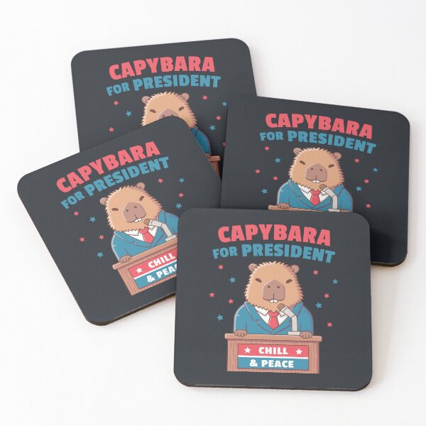 Item preview, Funny Capybara For President Chill And Peace designed and sold by rustydoodle.