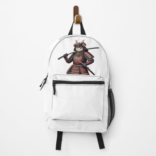 Item preview, Cute cat wearing samurai uniform and holding katana 4 designed and sold by slamnoah.