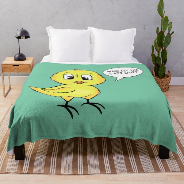 Item preview, Worried Chick Asking, Who Let The Cats Out? designed and sold by Vicky021.