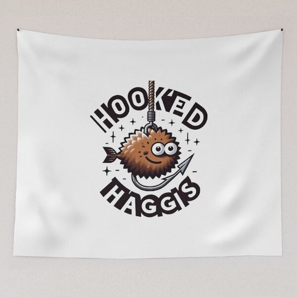 Item preview, Hooked Haggis Tee - Funny Scottish Foodie Design Scottish Haggis Fun Gift designed and sold by MAPDDesigns.