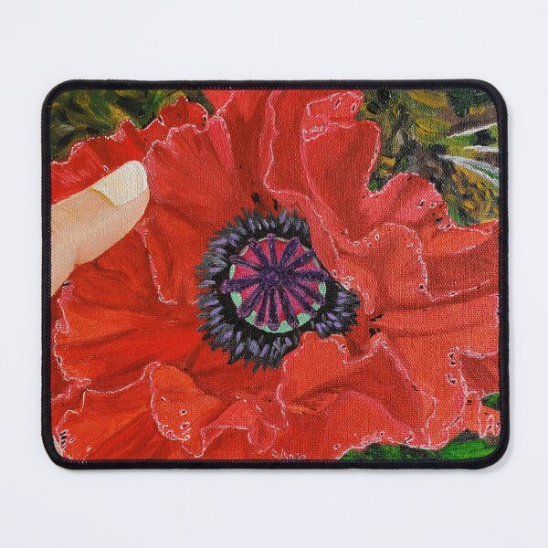 Item preview, The Portal, oriental poppy painting designed and sold by Joyful Chaos Art.