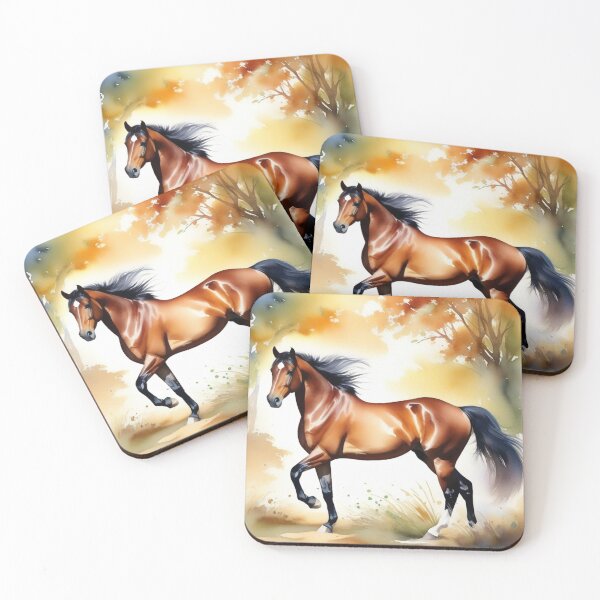 Item preview, WATERCOLOR HORSE- BROWN- BEAUTIFUL HORSE designed and sold by Eandbeyond.