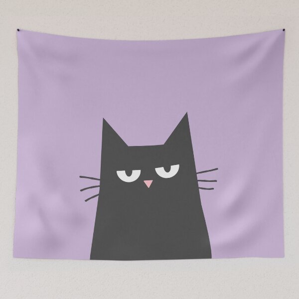 Item preview, Not Impressed Face Cute Black Cat  designed and sold by elunemori.