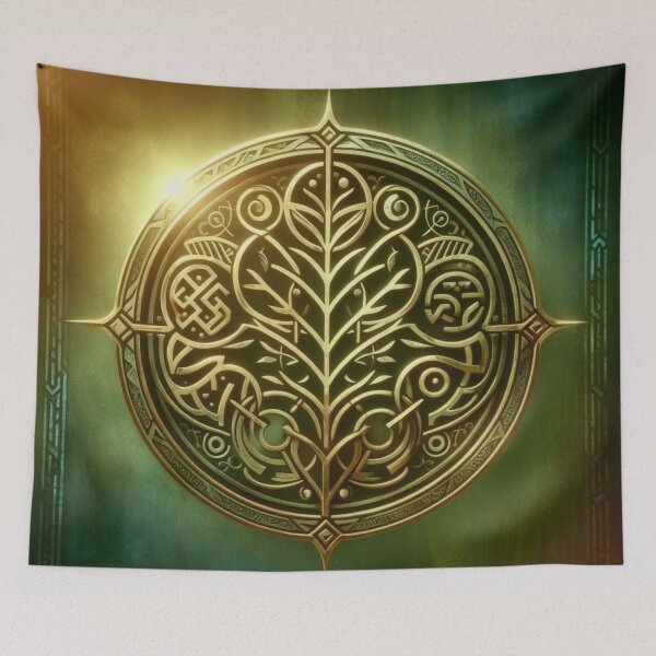 Item preview, Fantasy Nature Earth Elemental Emblem (silvergoldvisionary) designed and sold by SGVisionary.