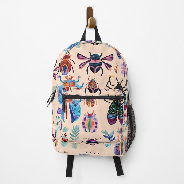 Item preview, Boho Abstract Imaginary Insects Bugs Floral Folk Art Pattern gift for nature lover designed and sold by CORINNE W.
