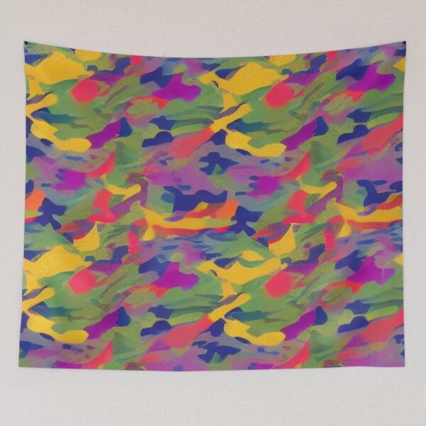 Item preview, Abstract Colorful Camouflage Pattern designed and sold by calibrit.