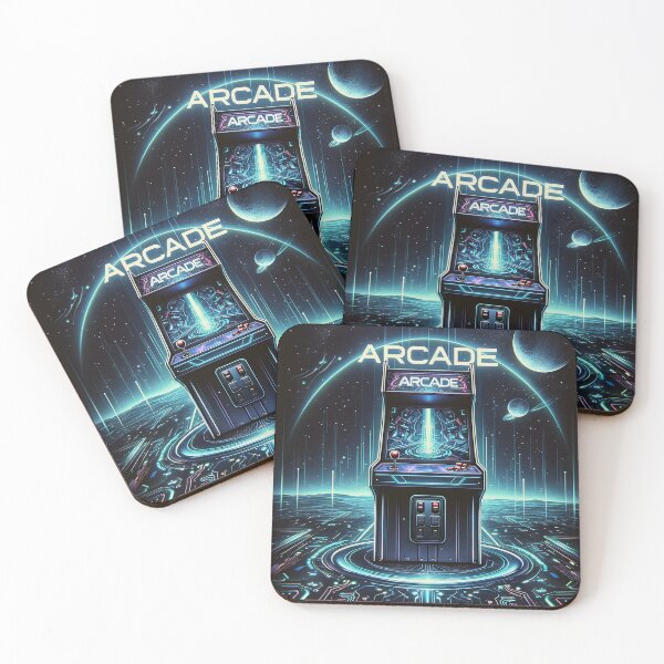 Item preview, Neon Galaxy Arcade Machine Art designed and sold by inkArtistryfine.