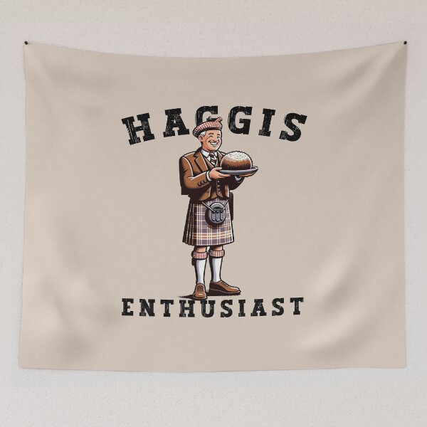 Item preview, Cheerful Scotsman with Haggis - Haggis Enthusiast - Funny Scottish Foodie Design Scottish Haggis Fun Gift designed and sold by MAPDDesigns.