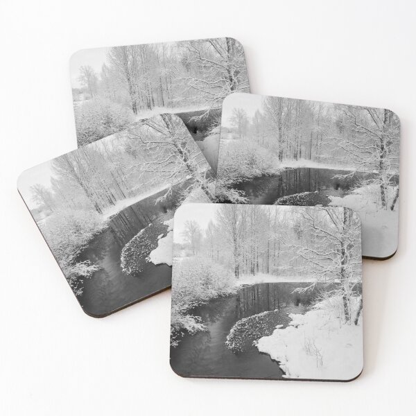Item preview, Jakama river. Parkkuu winter 2023  bw designed and sold by Jouko Lehto Photography.