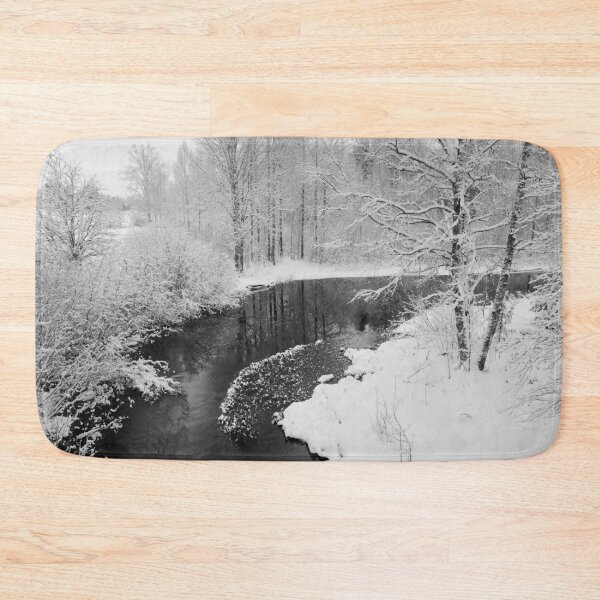 Item preview, Jakama river. Parkkuu winter 2023  bw designed and sold by Jouko Lehto Photography.