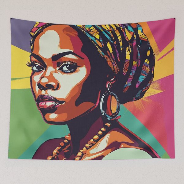 Item preview, Naima Pop Art Portrait designed and sold by Yzakreativ.
