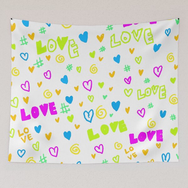 Item preview, fluorescent heart pattern designed and sold by zzzozzo.
