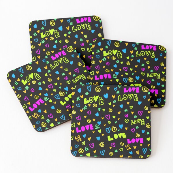 Item preview, fluorescent heart pattern designed and sold by zzzozzo.