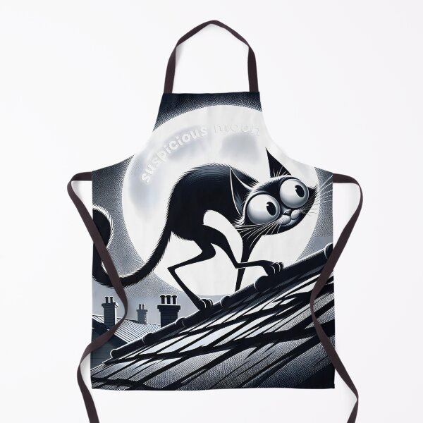 Item preview, Mystic Moonlit Cat Rooftop Prowl designed and sold by inkArtistryfine.