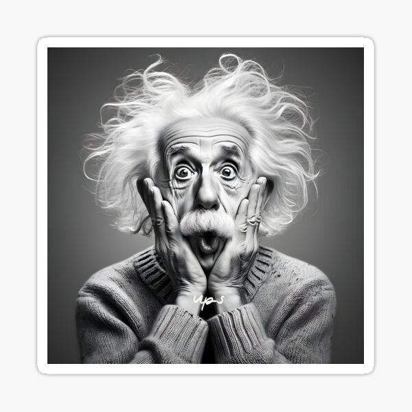 Item preview, Einstein shocked by relativity designed and sold by inkArtistryfine.
