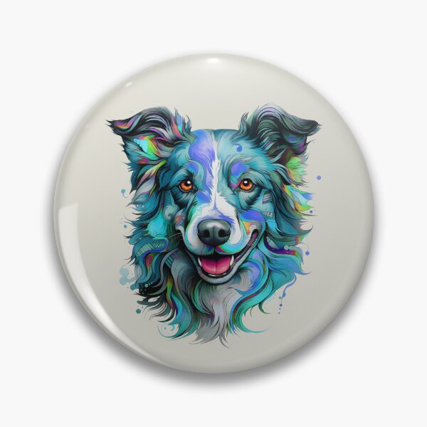 Item preview, Border Collie Blue Tones Watercolor designed and sold by wotsthis.