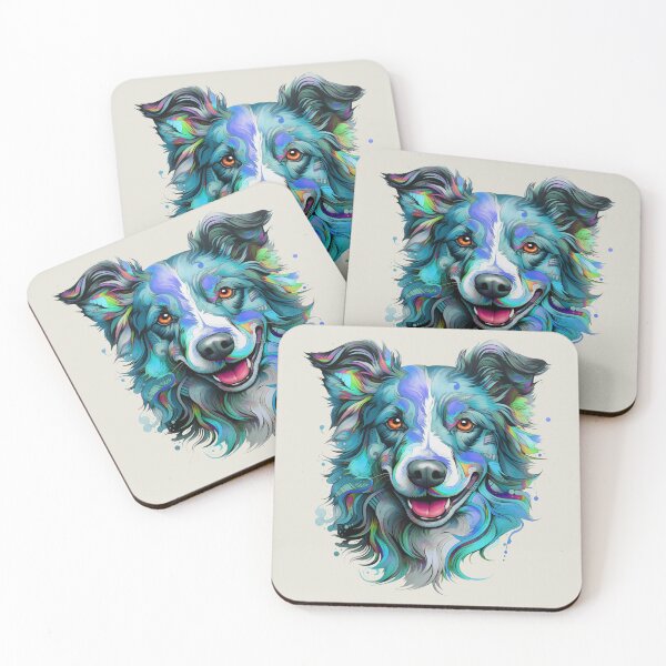 Item preview, Border Collie Blue Tones Watercolor designed and sold by wotsthis.