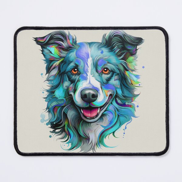 Item preview, Border Collie Blue Tones Watercolor designed and sold by wotsthis.