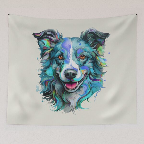 Item preview, Border Collie Blue Tones Watercolor designed and sold by wotsthis.