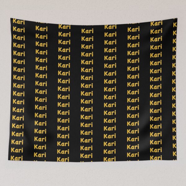 Item preview, Golden Balloon Kari Name Label (Black) designed and sold by NormadWorld.