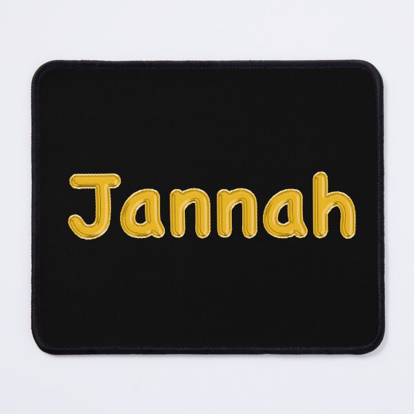 Item preview, Golden Balloon Jannah Name Label (Black) designed and sold by NormadWorld.
