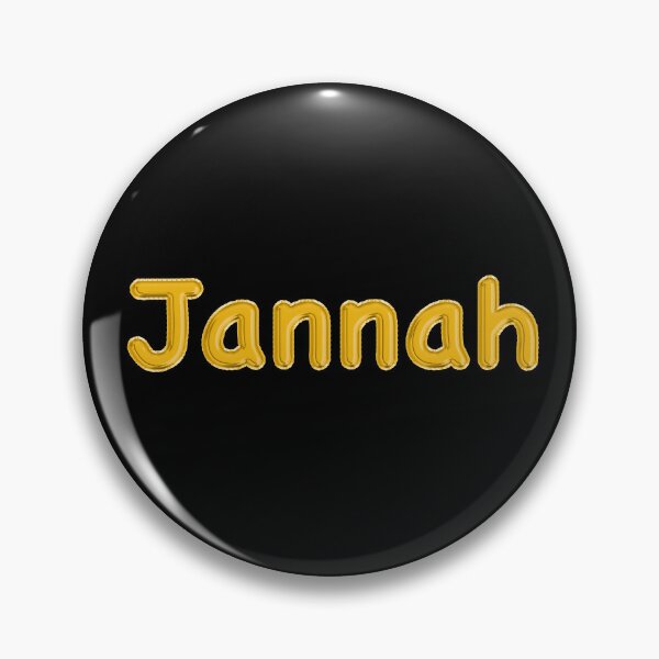 Item preview, Golden Balloon Jannah Name Label (Black) designed and sold by NormadWorld.