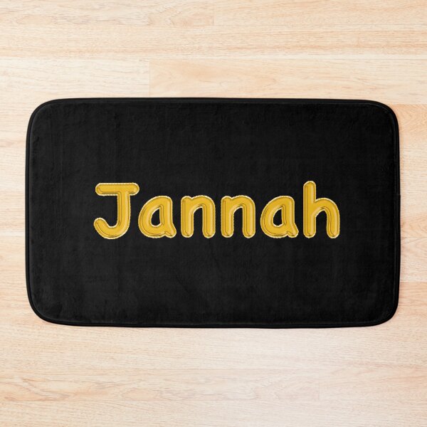 Item preview, Golden Balloon Jannah Name Label (Black) designed and sold by NormadWorld.