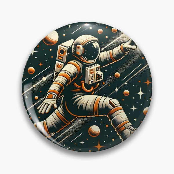 Item preview, Zero Gravity Basketball Astronaut Art designed and sold by inkArtistryfine.