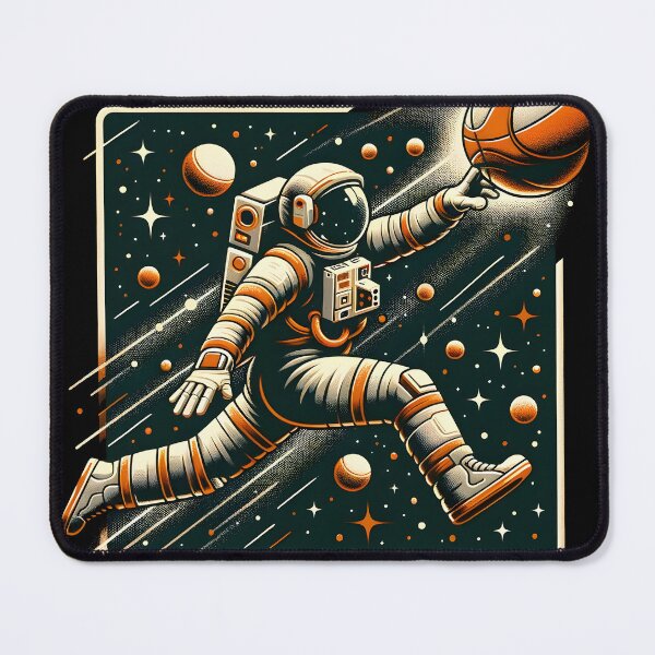 Item preview, Zero Gravity Basketball Astronaut Art designed and sold by inkArtistryfine.