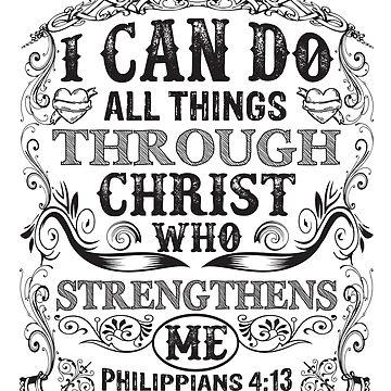 I Can Do All Things Sticker, Christian Stickers with Bible Verse, Religious  iPad, Christian Sticker for Laptops Magnet for Sale by crossesforever
