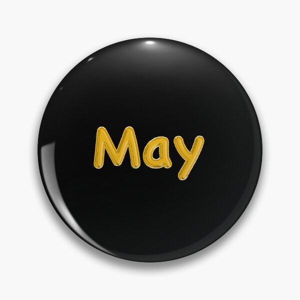 Item preview, Golden Balloon May Name Label (Black) designed and sold by NormadWorld.