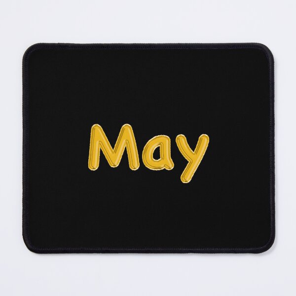 Item preview, Golden Balloon May Name Label (Black) designed and sold by NormadWorld.