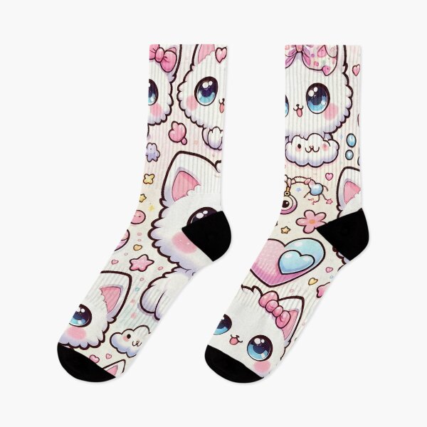 Item preview, Kawaii Kittens Cute Overload Pattern designed and sold by inkArtistryfine.