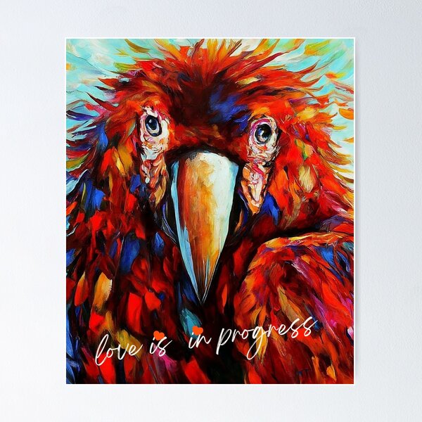 Item preview, love Valentines is in progress colorful bird ,brafdesign designed and sold by Brafdesign.