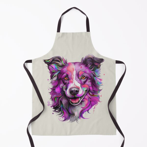 Item preview, Border Collie Pink Purple Tones Watercolor designed and sold by wotsthis.