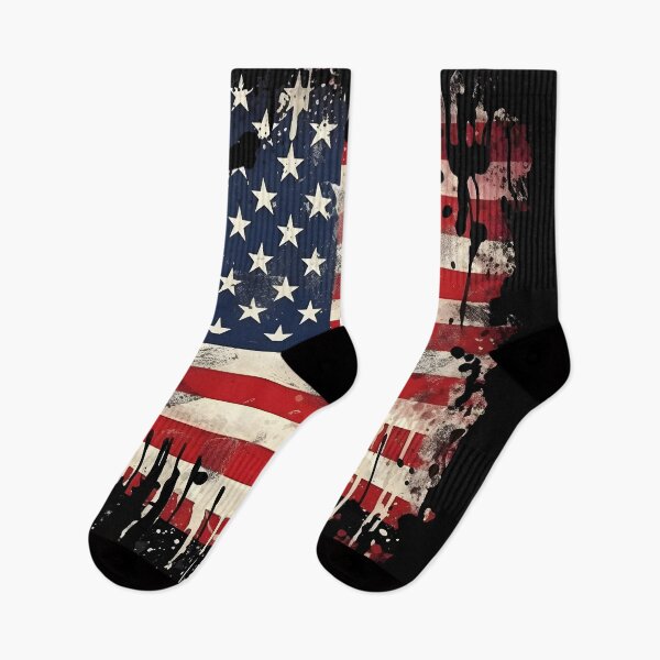 Item preview, Abstract Grunge American Flag Art designed and sold by inkArtistryfine.
