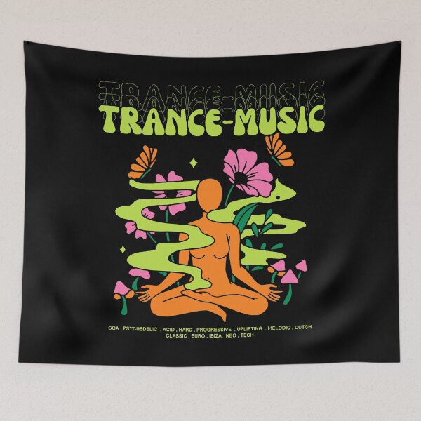 Item preview, TRANCE - Music Meditation (orange/green)  designed and sold by Discothreadz.