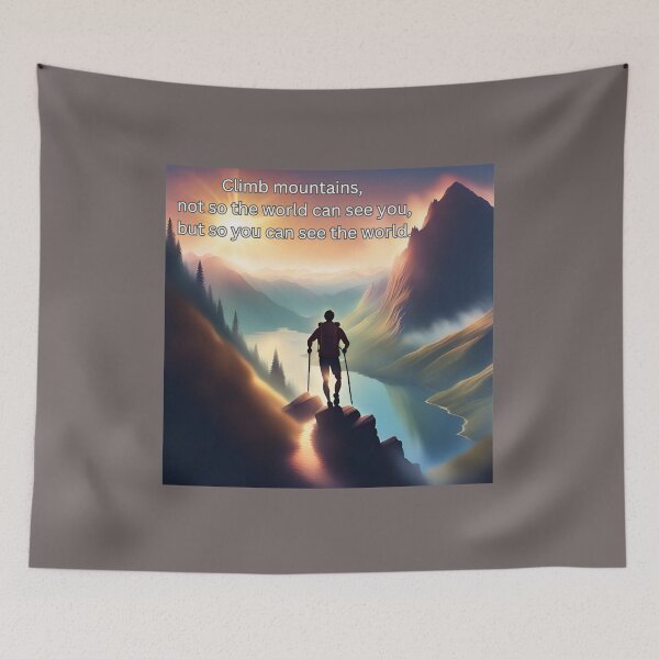 Item preview, Hiking mountains to see the world designed and sold by Sheggie-2-Art.