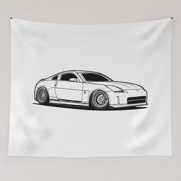 Item preview, Nissan 350Z Line Art Style designed and sold by vektoranda.