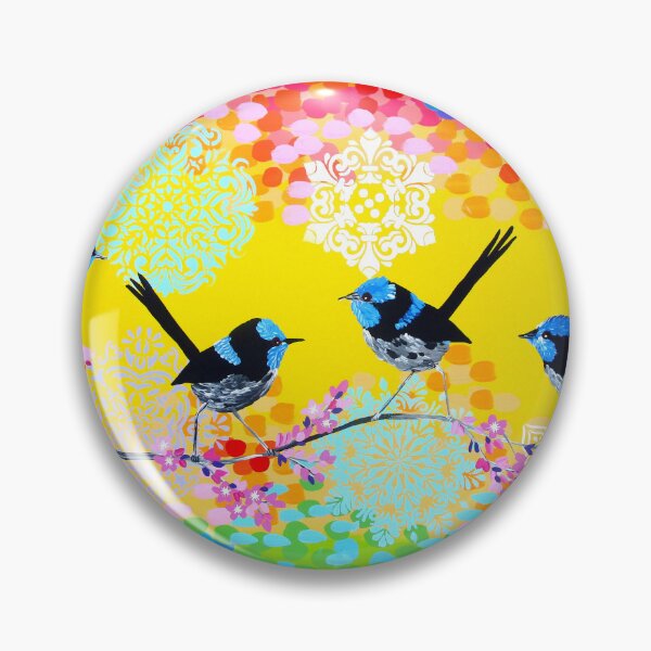 Item preview, Birds and Flowers with Abstract Colours designed and sold by cathyjacobs.