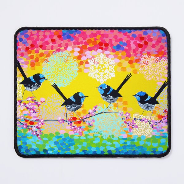 Item preview, Birds and Flowers with Abstract Colours designed and sold by cathyjacobs.