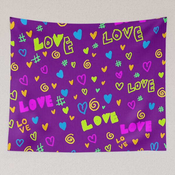 Item preview, fluorescent heart pattern designed and sold by zzzozzo.