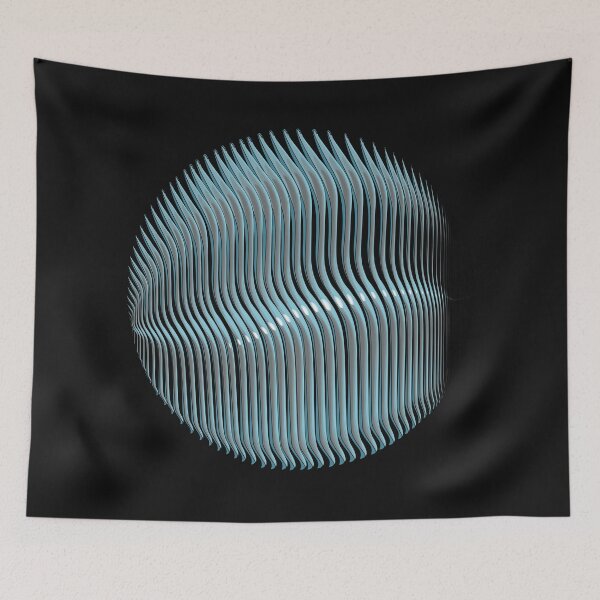 Item preview, Blue wavy skeletal mandala designed and sold by Whimsy Trail Co.