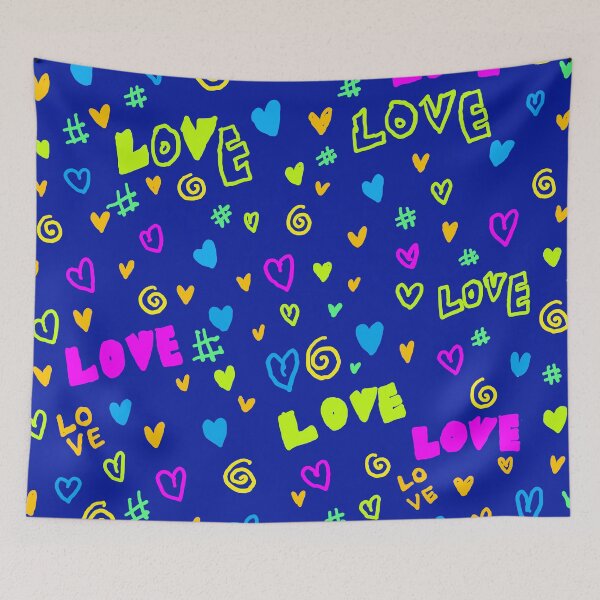 Item preview, fluorescent heart pattern designed and sold by zzzozzo.