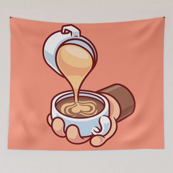Item preview, "Coffee Love in Hand: Cartoon Vector Icon designed and sold by hjian8219.