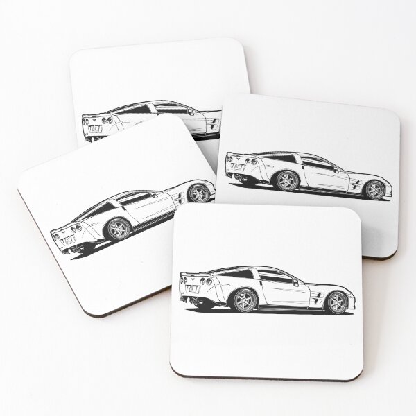Item preview, Chevrolet Corvette (C6) Line Art Style designed and sold by vektoranda.