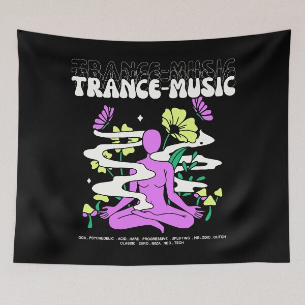 Item preview, TRANCE  - Music Meditation  (violet/lime)  designed and sold by Discothreadz.